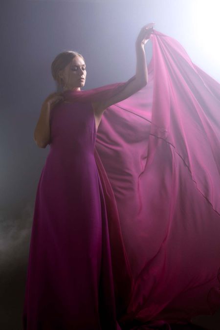 FUCHSIA Abendkleid & MIMOSA Cape